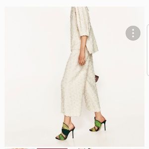 Leather leaf wrap around zara heels